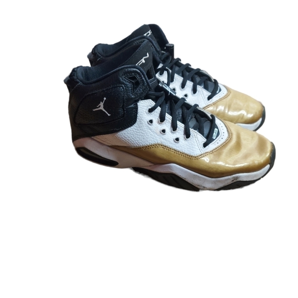 6.5y Air Jordan gold black and white Nike